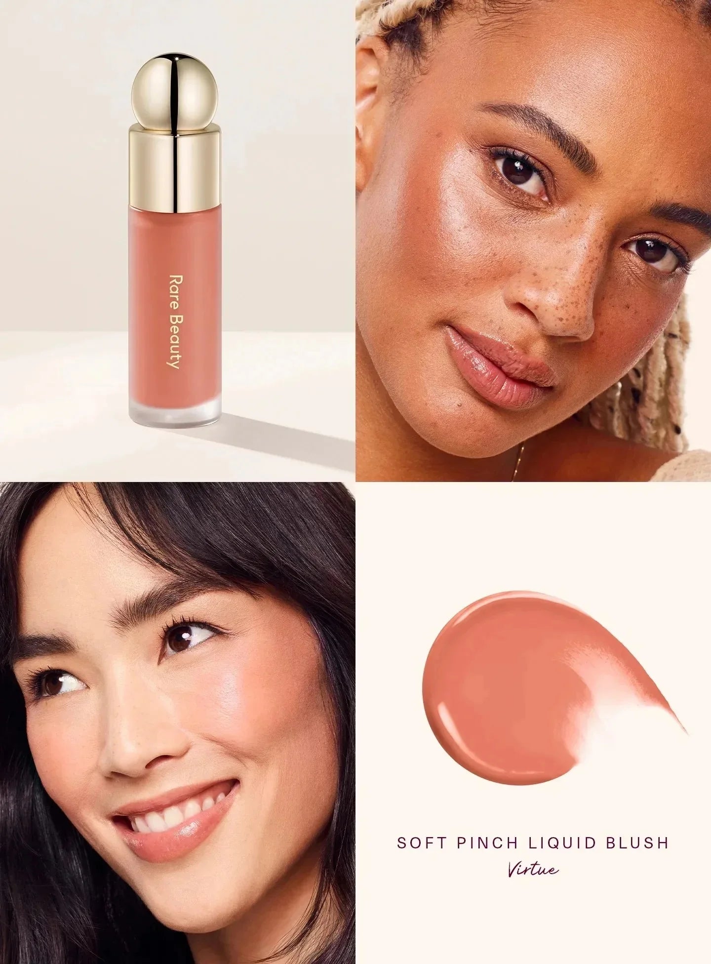 Rare Beauty Matte Long-Lasting Soft-Focus Blush Smooth Cream-to-Powder Blush Sweatproof Waterproof Liquid Blush Hydrating Makeup