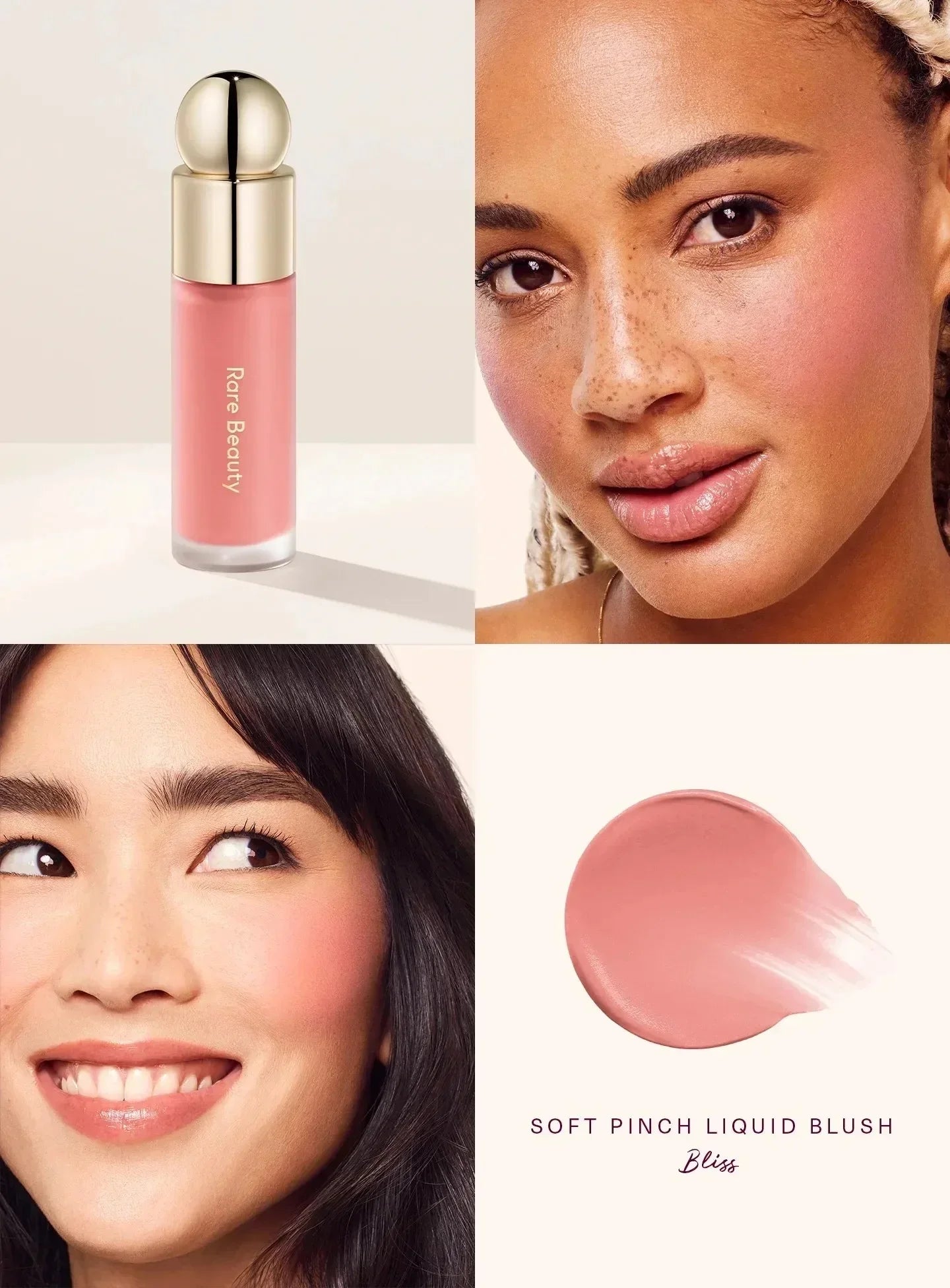 Rare Beauty Matte Long-Lasting Soft-Focus Blush Smooth Cream-to-Powder Blush Sweatproof Waterproof Liquid Blush Hydrating Makeup